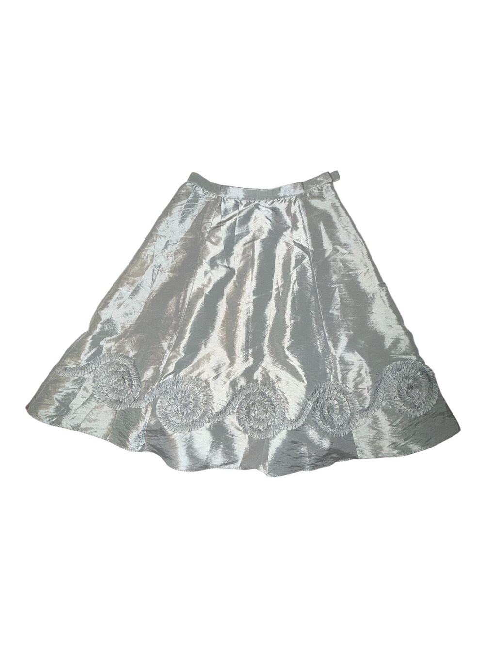 American Girl Child Size 10 Metallic Silver Taffeta Skirt New Retired